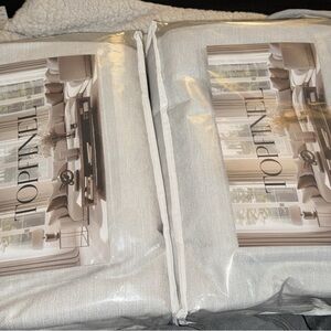 Topfinel White Sheer Curtains